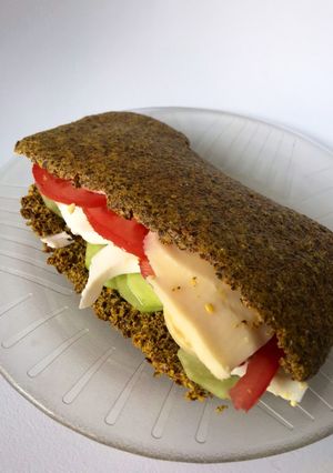 Una foto de Sándwich con masa de lino🥪