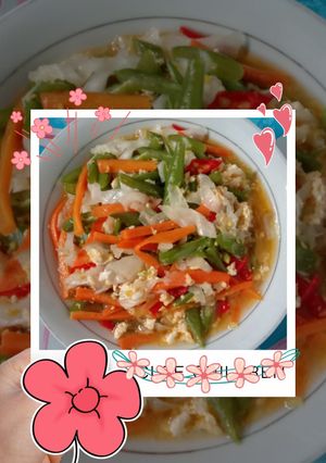Foto resep Tumis sayur orak arik telur
