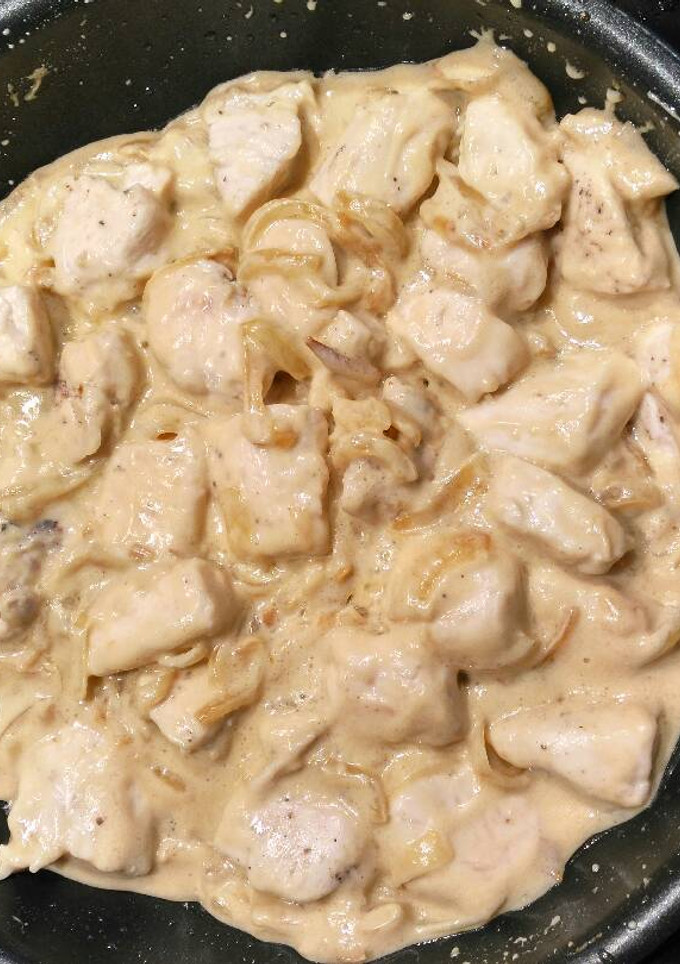 Una foto de Solomillos de pollo en salsa