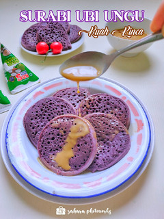 Foto resep Surabi Ubi Ungu Kuah Kinca