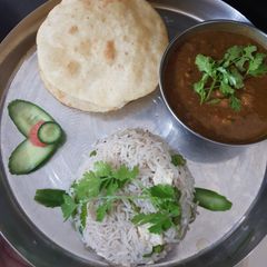 A picture of Chhole (chickpeas).