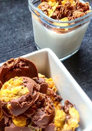 Une photo de Bouchees croquantes au chocolat