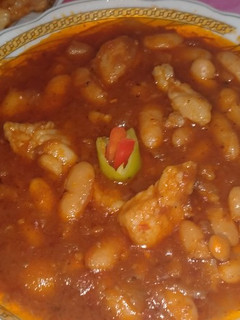صورة لوصفة فاصوليا بيضه مع رز ابيض