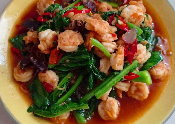 Cara Masakan Resep Tumis Kailan & Udang