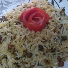 A picture of Mixed Sprouts Biryani.