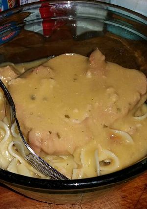 A picture of Crockpot Ranch Pork Chops.