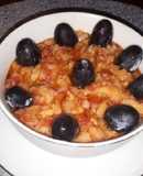 Sopa de tomate con uva