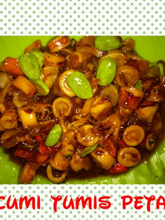 Cara Simple Membuat Resep  Cumi asin tumis pedas manis plus petai (no ribet) yang Enak, Lezat Sekali