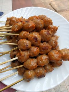 Foto resep Sate bakso balado #elsaapril1