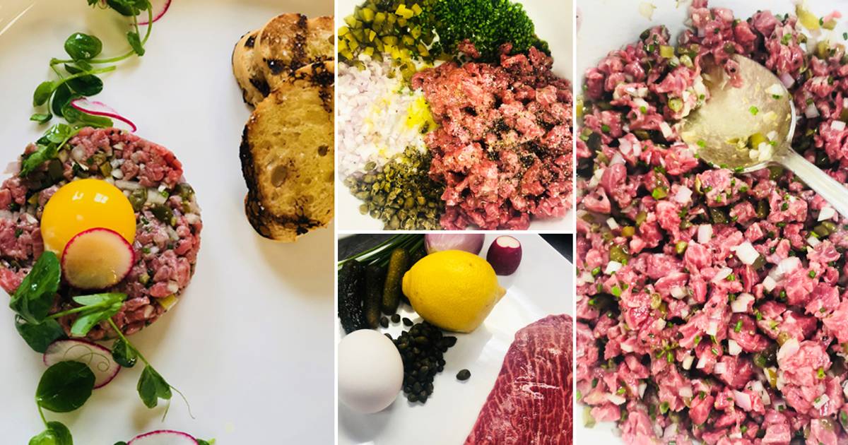 Fullblood Wagyu Beef Flat Iron Steak Tartare Recipe by