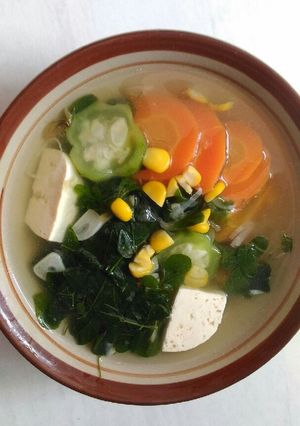 Foto resep Sayur bening kelor dan tahu susu