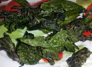 Una foto de Chips de kale snack o picada saludable