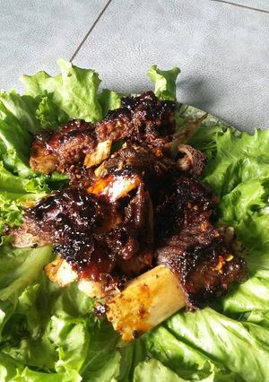 Foto resep Iga bakar bumbu lada hitam simple
