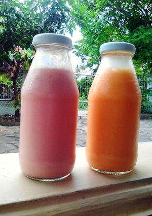 Foto resep Smoothies StrawberyPisang n Smoothies Manggo
