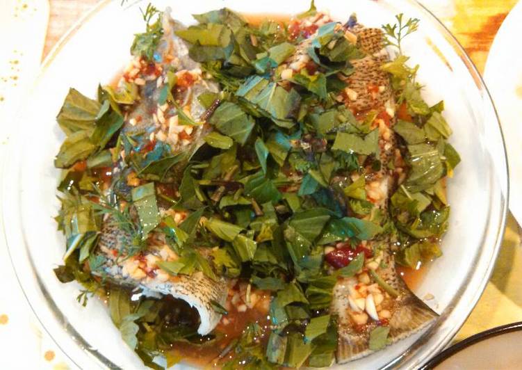 Step-by-Step Guide to Make Perfect Thai style steamed bass 泰式酸辣鱼🐟