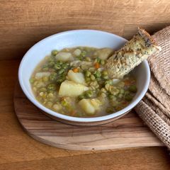 A picture of Two Pea and Potato Soup 🌱.