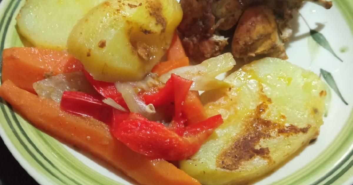 Pollo asado de Álvaro Barrientos (listo para servir)😃 Receta de Karen ☺