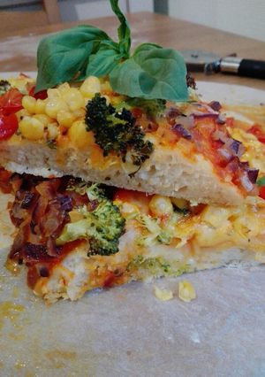 Foto principal de Pizza arcoiris vegana