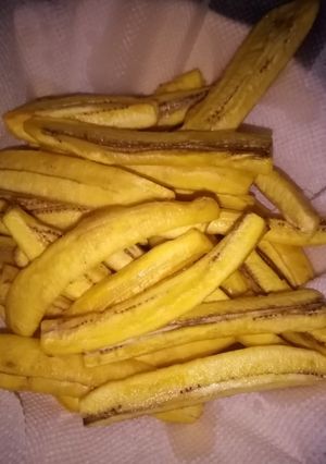 A picture of Matoke fries #recipemarathon.