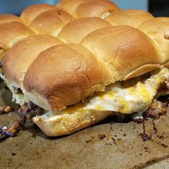 A picture of Game day sliders.