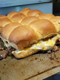 A picture of Game day sliders.
