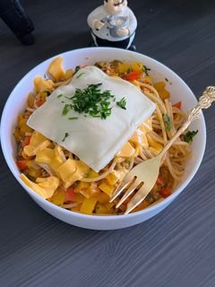 صورة لوصفة باستا بالخضار والجبن