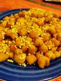 Neapolitan Struffoli with Pistachio Crumble