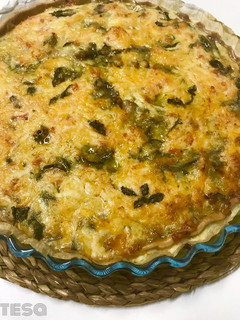 Una foto de Quiche de puerros,con un gratinado sorprendente 😳