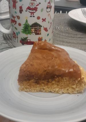 Una foto de Tarta de avena y dulce de leche