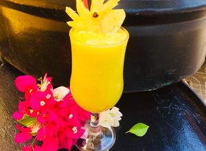 Hình của món Nước ép thơm bí xanh.