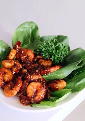 A picture of Udang Goreng Mentega.
