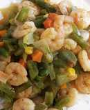 Camarones con nopales