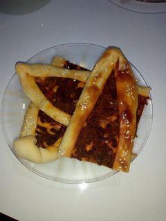 A picture of Different baking with mince meat.