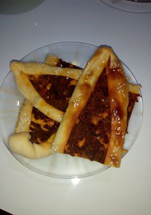 A picture of Different baking with mince meat.