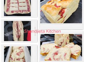 Foto resep Bacon Cheese Roll Swirl Loaf Yudane Bread