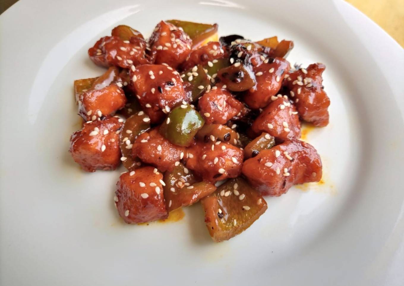 Spicy mango honey chicken