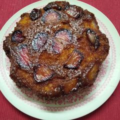 A picture of Strawberry upside down Cake.