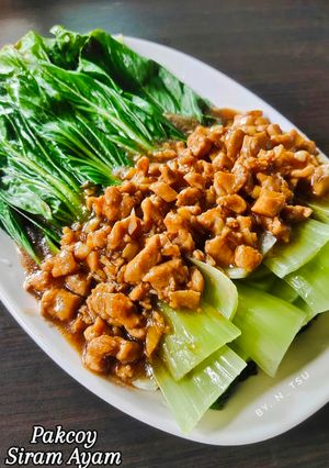 Foto resep 405. Pakcoy Siram Ayam Saus Tiram