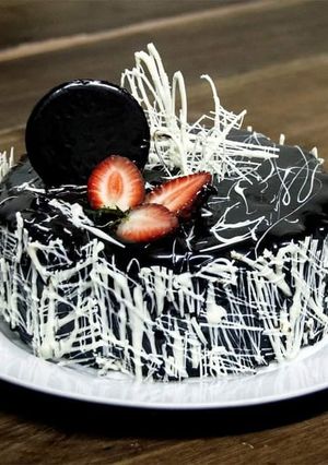 Una foto de Pastel galletas de chocolate