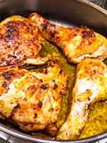 Pollo con finas especias al horno