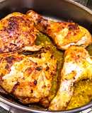 Pollo con finas especias al horno