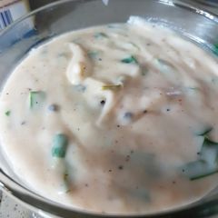 Bechamel sauce A picture of Bechamel sauce.