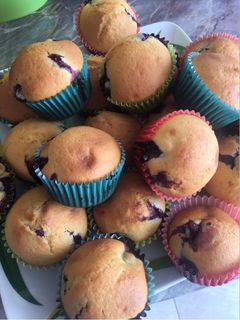 Áfonyás muffin recept fotója