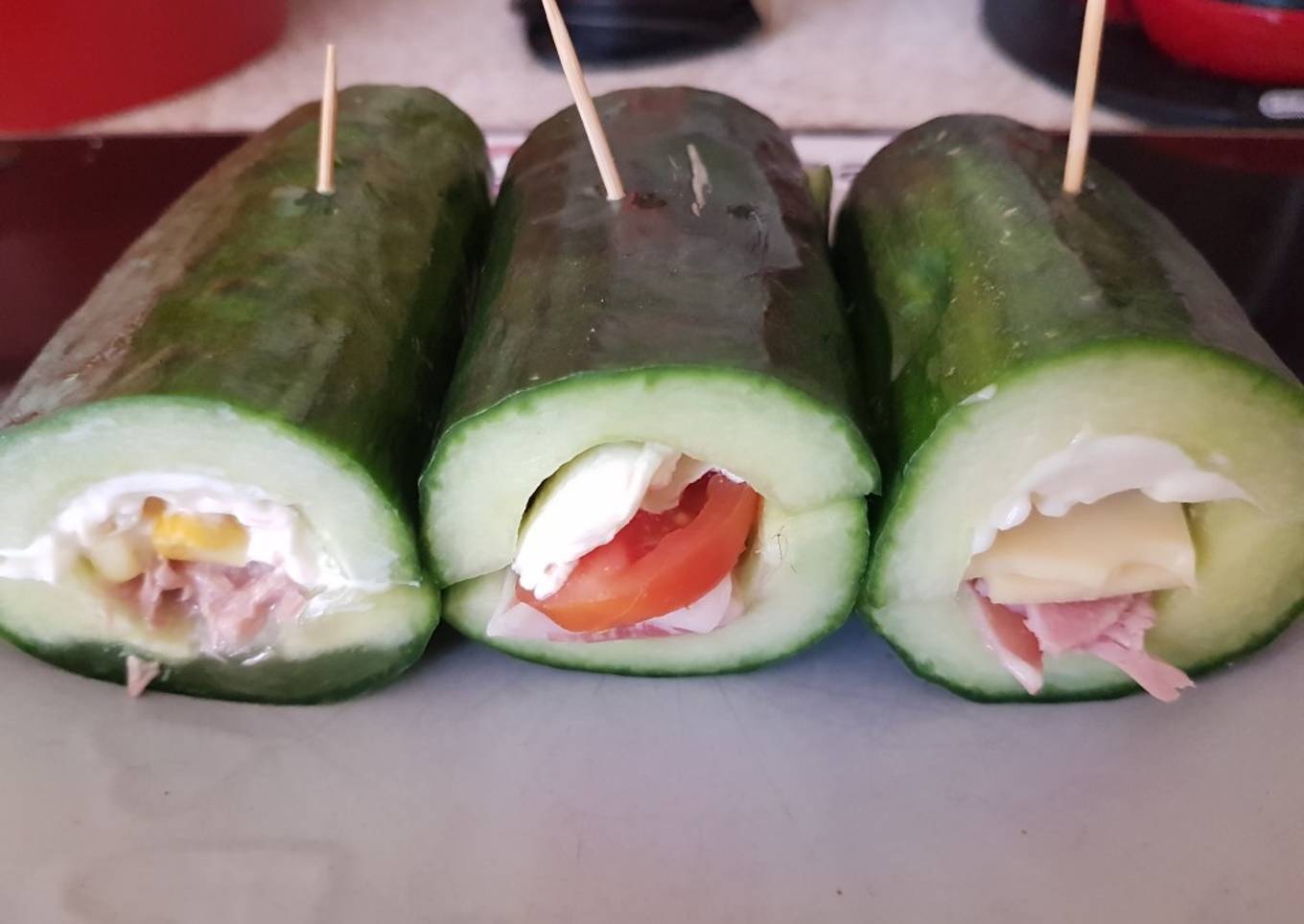Stuffed Cucumber Sandwiches 🤗