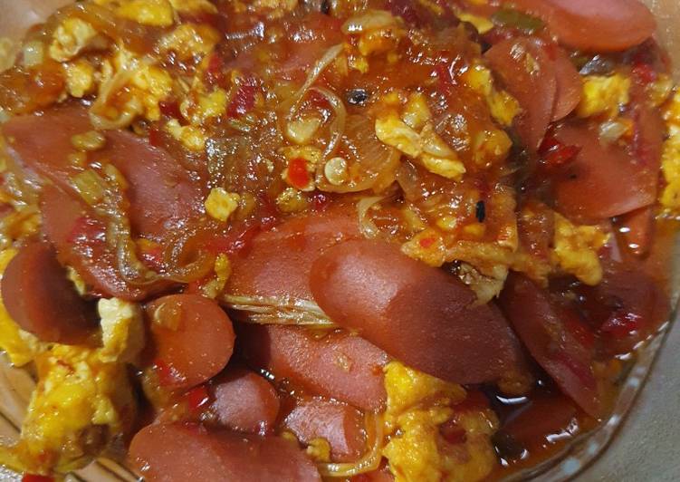 Sosis telur eno pedas