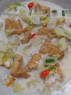 Foto resep Sawi putih tahu santan