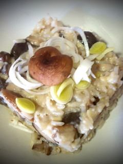Una foto de Falso risotto con setas shiitake