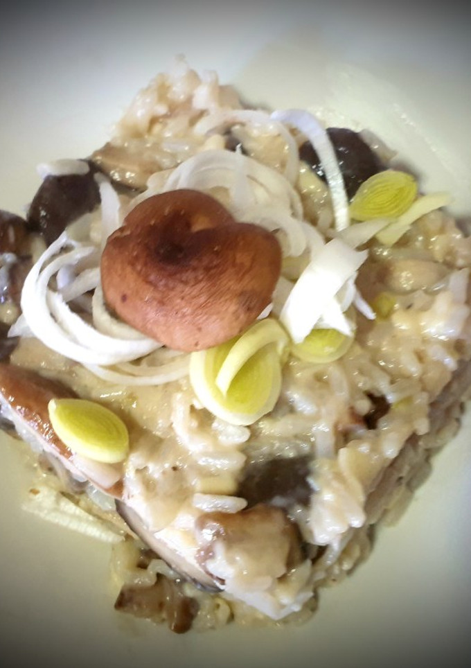 Una foto de Falso risotto con setas shiitake