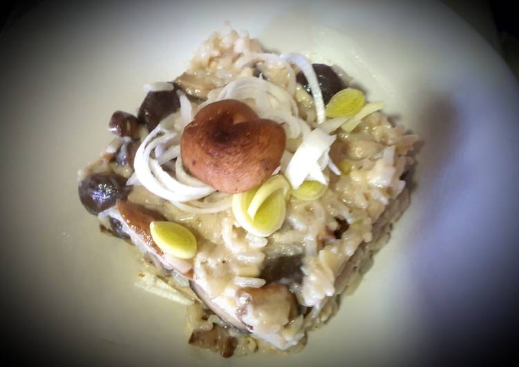 Falso risotto con setas shiitake