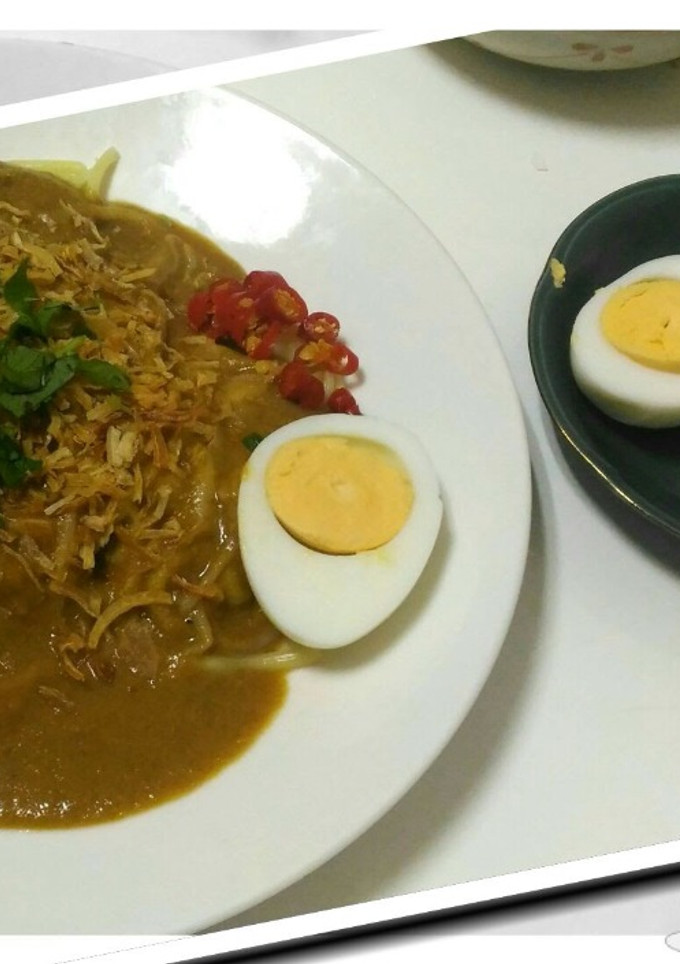 Foto resep Mie Lendir aka Mie Kuning Kuah Kacang khas Kepri